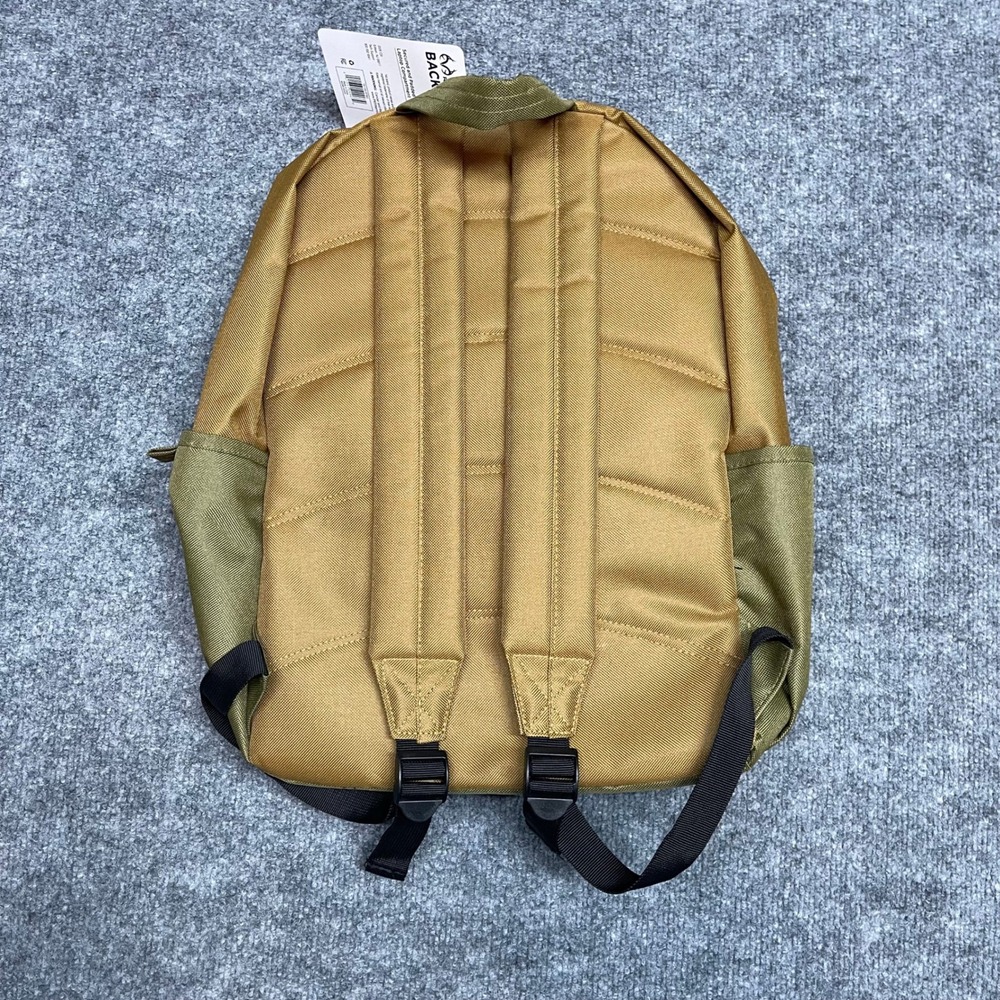 Realtree Backpack Tan Olive Canvas Padded Laptop Sleeve Outdoor Hiking NEW - Picture 3 of 9